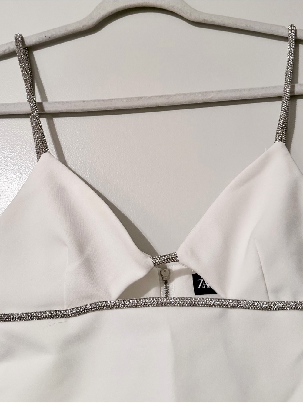 Zara White Rhinestone Top - Picture 5 of 10